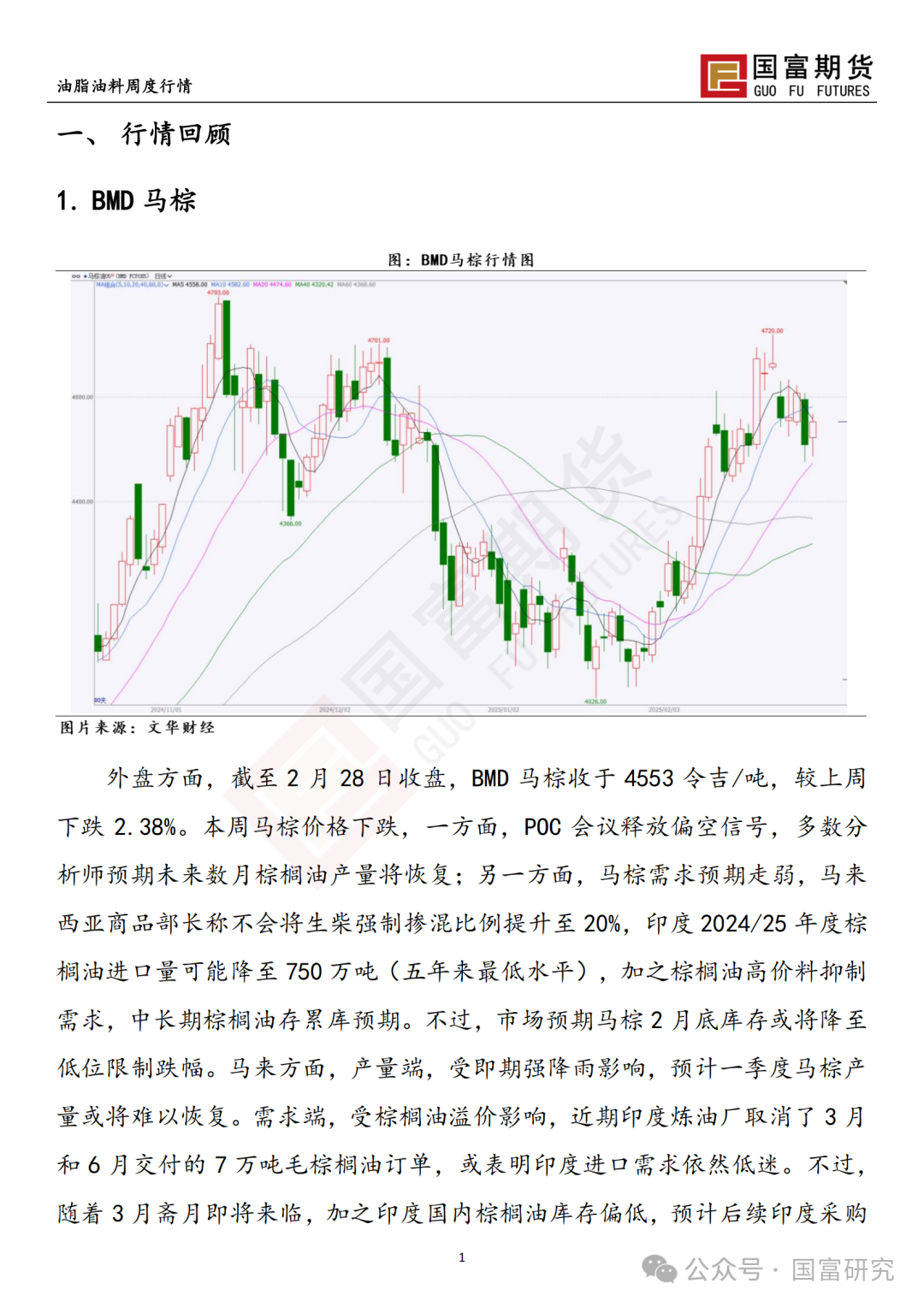 【国富棕榈油研究周报】POC会议偏空，棕榈油震荡下跌