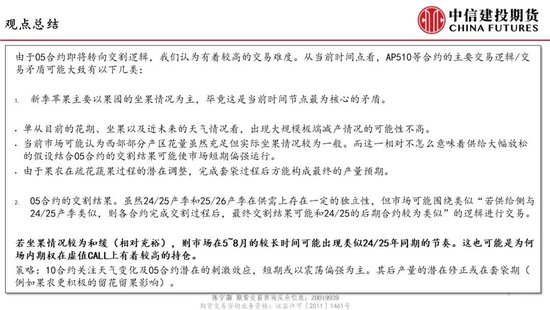 【建投苹果专题】新季苹果转向坐果期，关注近远月合约潜在的共振影响